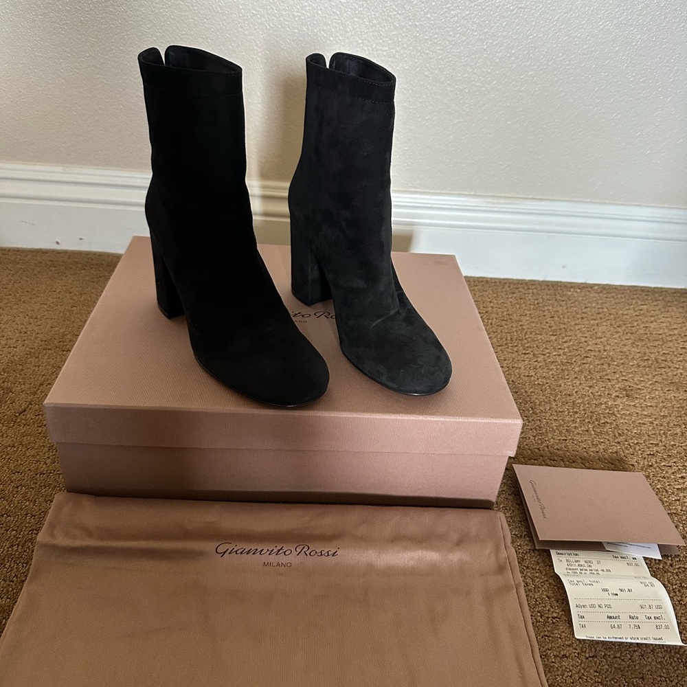 Gianvito Rossi Bellamy 85mm ankle suede boots